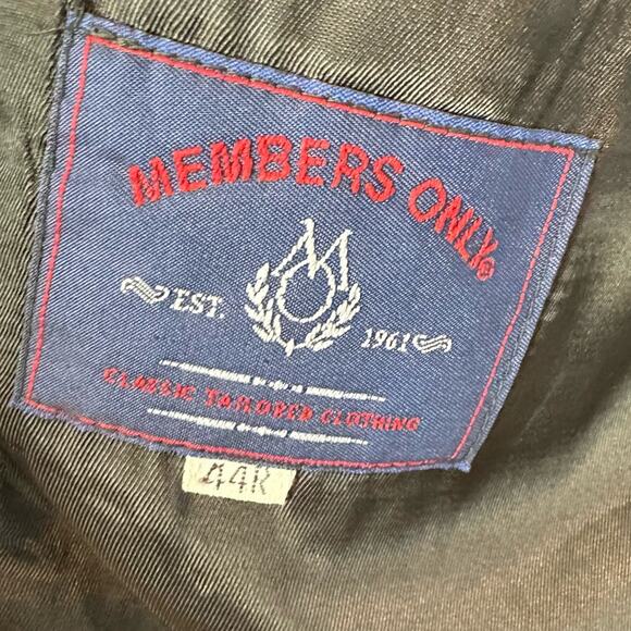 Members Only Mens Plaid Blue Grey Silk Wool Blend Sport Coat Blazer Jacket 44R - Picture 6 of 7